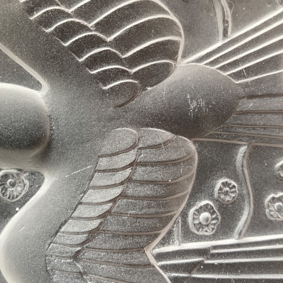 LG VTG Opalescent Art Glass "Hirondelles" Centerpiece Bowl by P d'Avesn of Franc - Picture 5 of 7